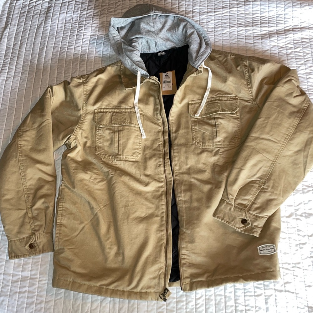 Quiksilver Quilted Canvas Jacket w/ Hood